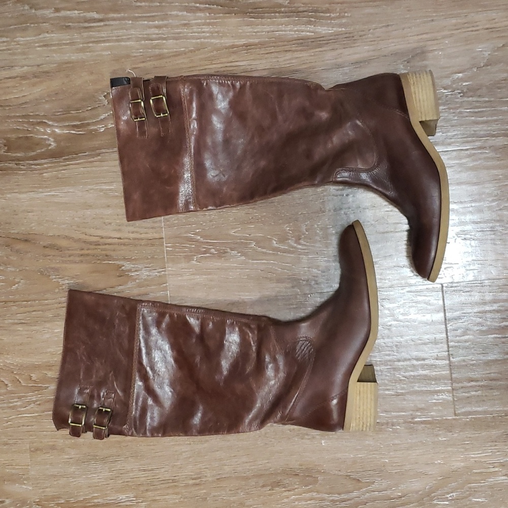 (EU40) Feet First Knee High Riding Boots Classic Mordern Country Coastal Cowgirl